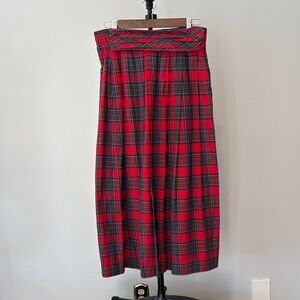 Talbots Vintage Royal Stewart Pattern Pleated Tartan Skirt